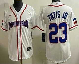 Womens Dominican #23 Fernando Tatis Jr White 2026 World Classic Cool Base Jersey