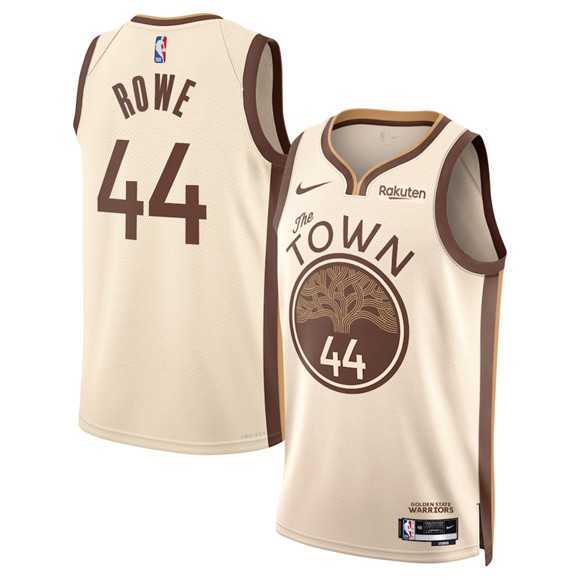 Mens Golden State Warriors #44 Jackson Rowe Tan 2025-26 City Edition Stitched Jersey Dzhi