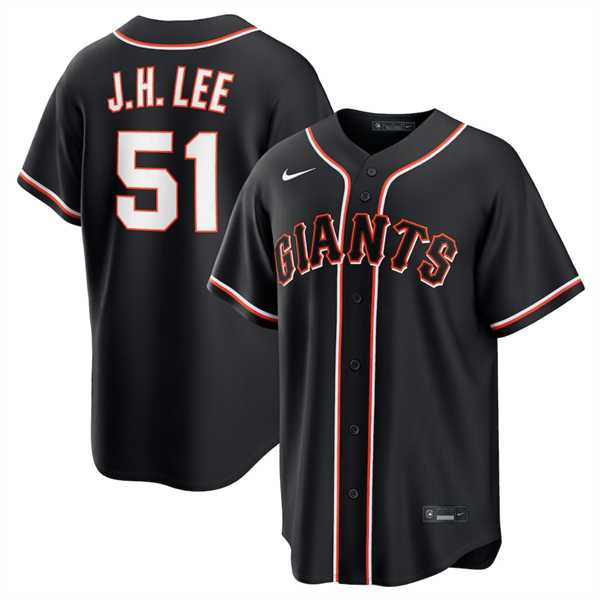 Mens San Francisco Giants #51 Jung Hoo Lee Black Out Stitched Jersey Dzhi->san francisco giants->MLB Jersey
