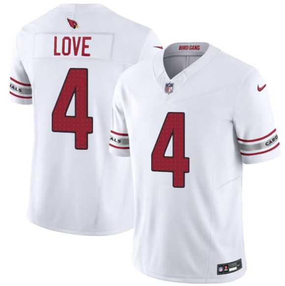 Mens Arizona Cardinals #4 Jeremiyah Love White 2026 Draft F.U.S.E. Vapor Untouchable Limited Stitched Jersey