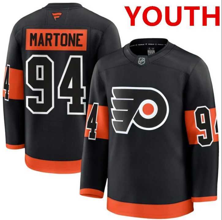 Youth Philadelphia Flyers #94 Porter Martone Fanatics Black Alternate Premium Jersey Dzhi