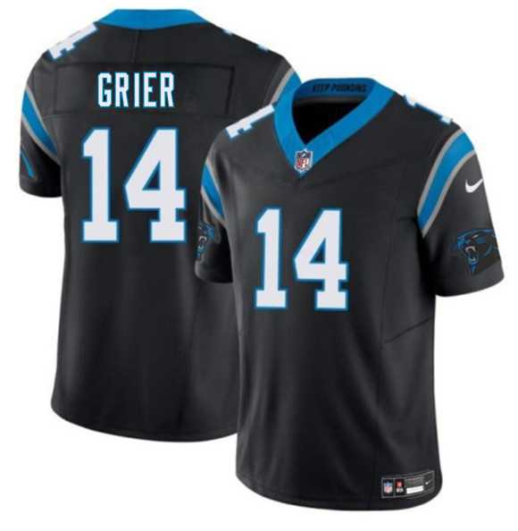 Mens Carolina Panthers #14 Will Grier Black 2026 F.U.S.E. Vapor Limited Stitched Jersey