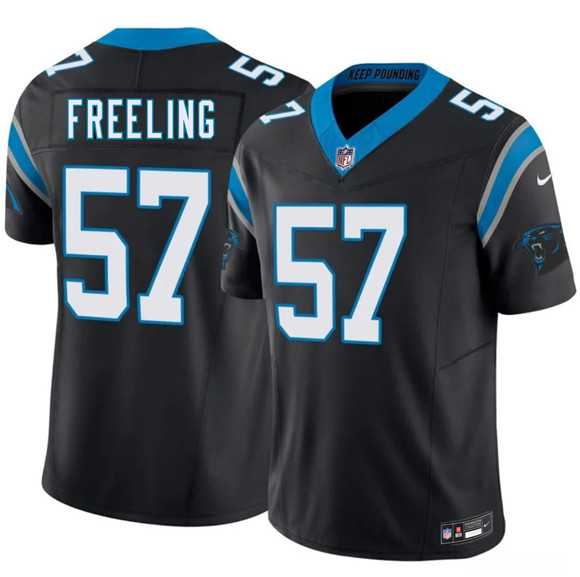 Mens Carolina Panthers #57 Monroe Freeling Black 2026 Draft F.U.S.E. Vapor Limited Stitched Jersey