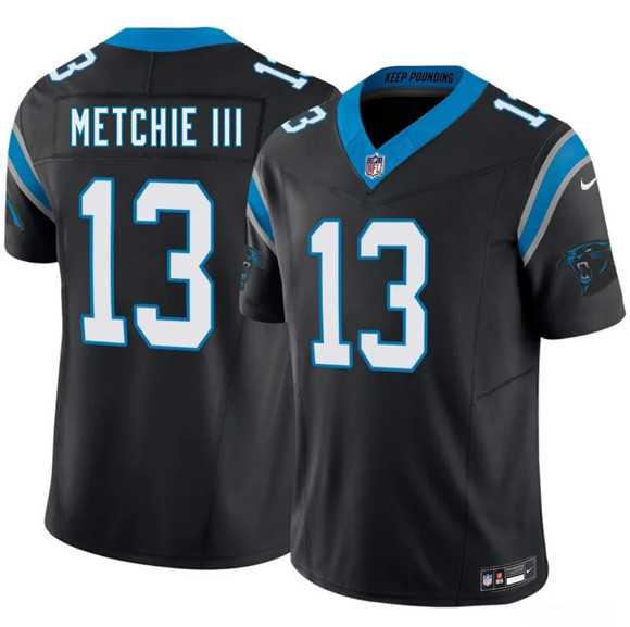 Mens Carolina Panthers #13 John Metchie III Black 2026 F.U.S.E. Vapor Limited Stitched Jersey