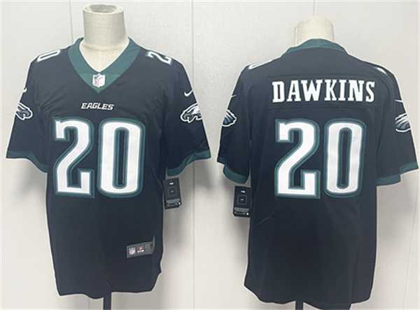 Mens Philadelphia Eagles #20 Brian Dawkins Black 2024 New Vapor Untouchable Limited Stitched Jersey