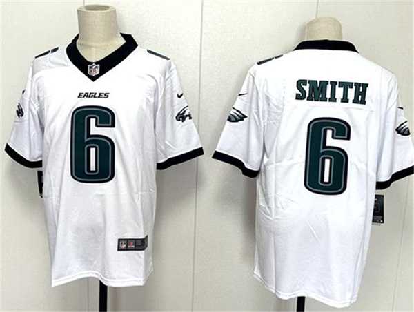 Mens Philadelphia Eagles #6 DeVonta Smith White 2024 New Vapor Untouchable Limited Stitched Jersey