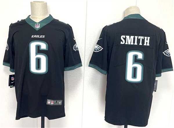 Mens Philadelphia Eagles #6 DeVonta Smith Black 2024 New Vapor Untouchable Limited Stitched Jersey