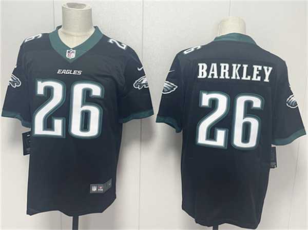 Mens Philadelphia Eagles #26 Saquon Barkley Black 2024 New Vapor Untouchable Limited Stitched Jersey
