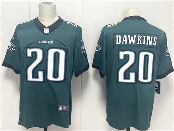 Mens Philadelphia Eagles #20 Brian Dawkins Green 2024 New Vapor Untouchable Limited Stitched Jersey