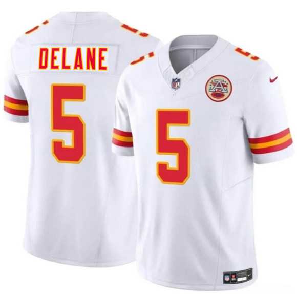 Mens Kansas City Chiefs #5 Mansoor Delane White 2026 Draft F.U.S.E. Vapor Untouchable Limited Stitched Jersey