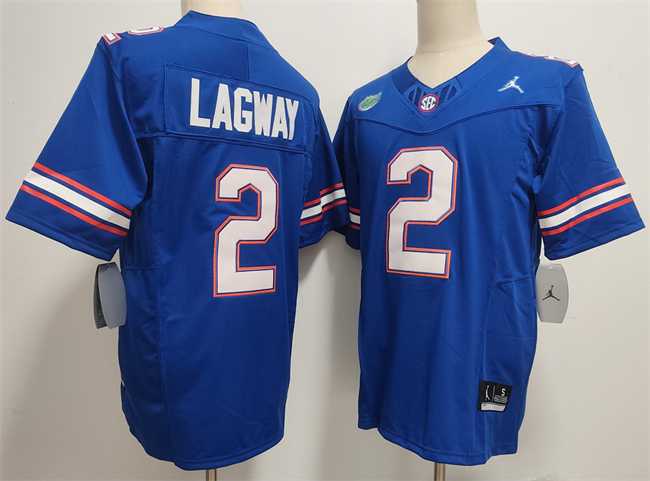 Mens Florida Gators #2 DJ Lagway Royal F.U.S.E. Stitched Jersey