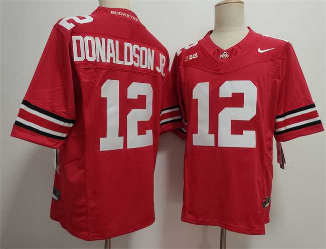 Mens Ohio State Buckeyes #12 CJ Donaldson Red 2025 F.U.S.E. Limited Stitched Jersey