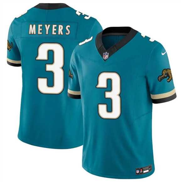 Mens Jacksonville Jaguars #3 Jokobi Meyers Teal 2025 F.U.S.E. Prowler Throwback Vapor Limited Stitched Jersey Dzhi