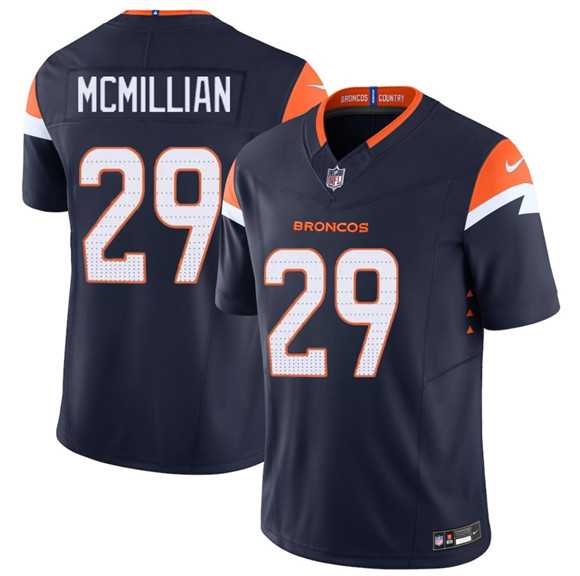 Mens Denver Broncos #29 JaQuan McMillan Navy F.U.S.E. Vapor Limited Stitched Jersey Dzhi