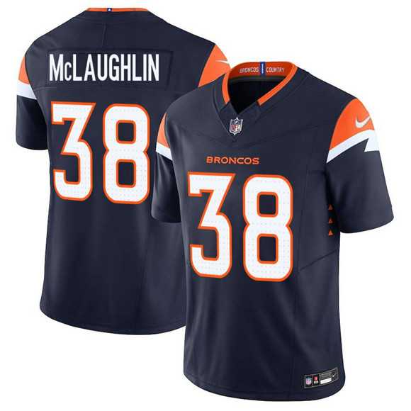 Mens Denver Broncos #38 Jaleel McLaughlin Navy F.U.S.E. Vapor Limited Stitched Jersey Dzhi