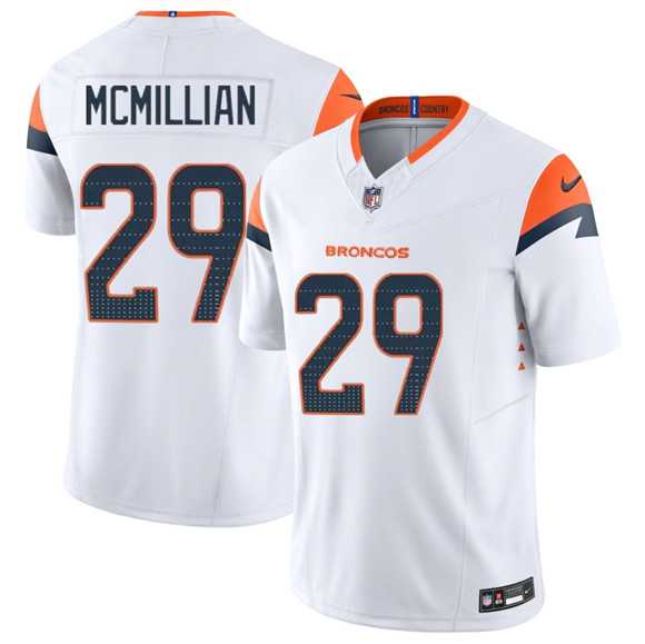 Mens Denver Broncos #29 JaQuan McMillan White 2025 F.U.S.E. Vapor Limited Stitched Jersey Dzhi
