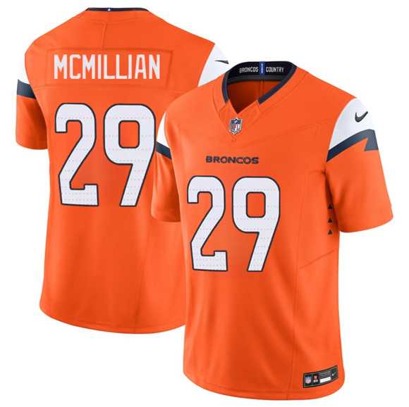 Mens Denver Broncos #29 JaQuan McMillan Orange 2025 F.U.S.E. Vapor Limited Stitched Jersey Dzhi