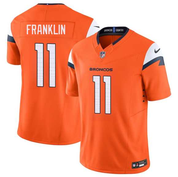 Mens Denver Broncos #11 Troy Franklin Orange 2025 F.U.S.E. Vapor Limited Stitched Jersey Dzhi