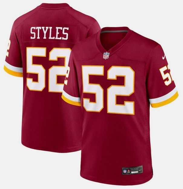 Mens Washington Commanders #52 Sonny Styles Burgundy Vapor Limited Stitched Jersey