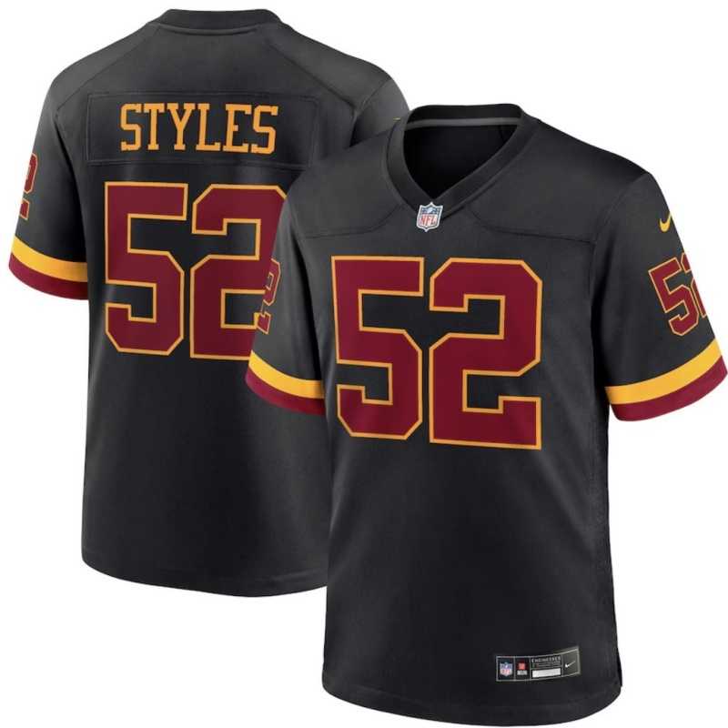 Mens Washington Commanders #52 Sonny Styles Black 2026 F.U.S.E. Hail Raiser Alternate Vapor Limited Stitched Jersey