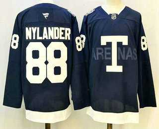 Mens Toronto Maple Leafs #88 William Nylander Navy Heritage Classic Stitched Authentic Jersey
