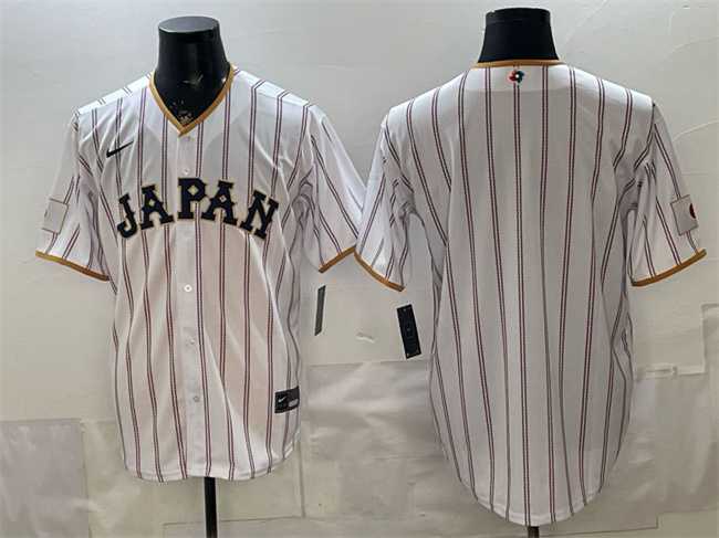 Mens Japan Blank White 2026 World Baseball Classic Home Stadium Stitched Jersey