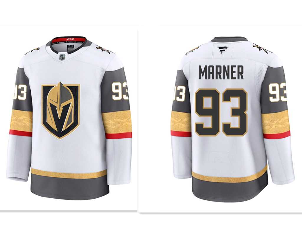 Mens Vegas Golden Knights #93 Mitchell Marner White 2024-25 Home Stitched Hockey Jersey Dzhi