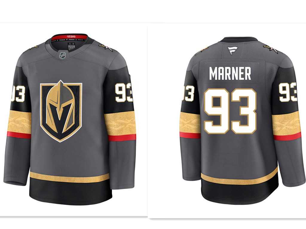 Mens Vegas Golden Knights #93 Mitchell Marner Gray 2024-25 Alternate Stitched Hockey Jersey Dzhi