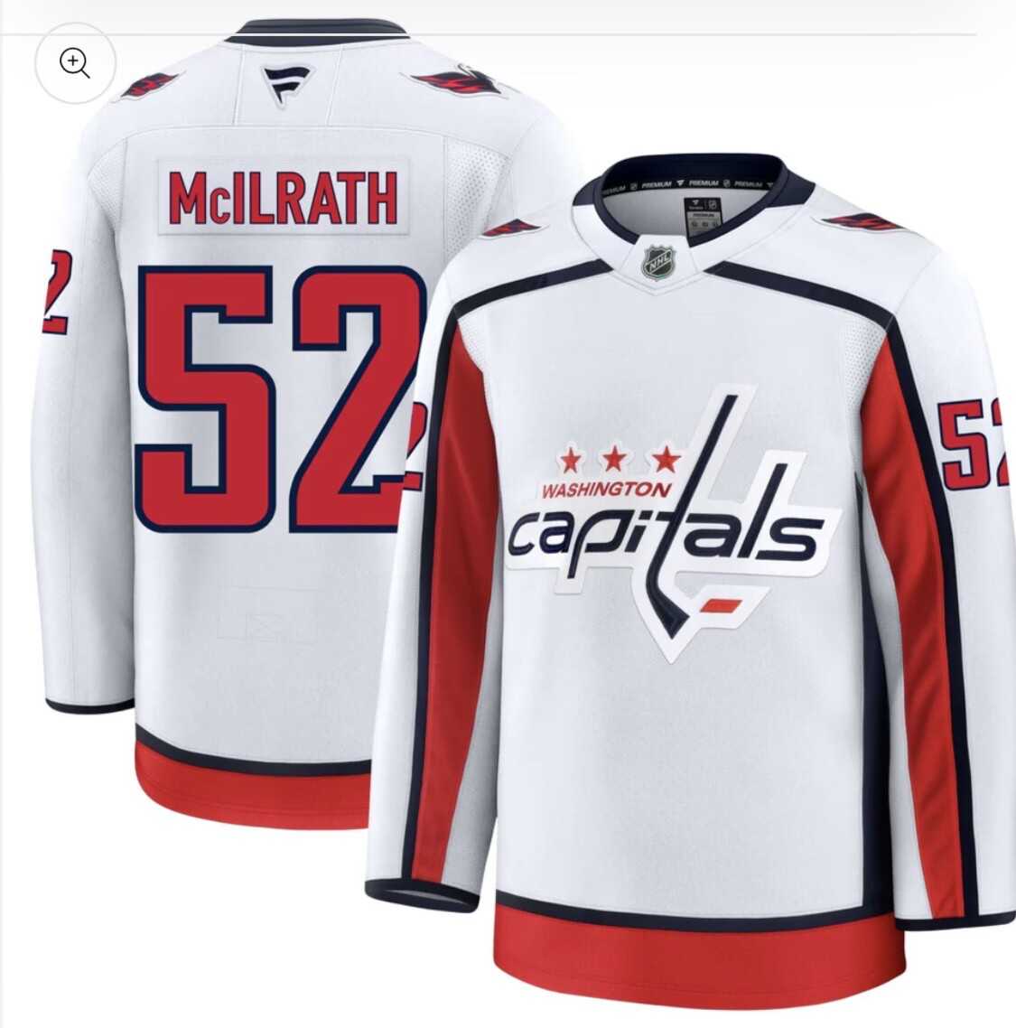 Mens Washington Capitals #52 Dylan Mcilrath White Jersey Dzhi