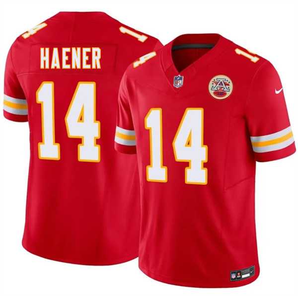 Mens Kansas City Chiefs #14 Jake Haener Red 2026 F.U.S.E. Vapor Untouchable Limited Stitched Jersey Dzhi
