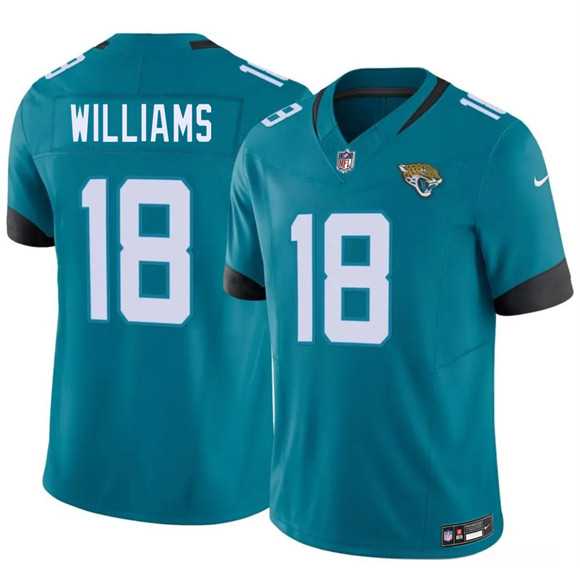 Mens Jacksonville Jaguars #18 C.J. Williams Teal 2026 Draft F.U.S.E. Vapor Untouchable Limited Stitched Jersey Dzhi
