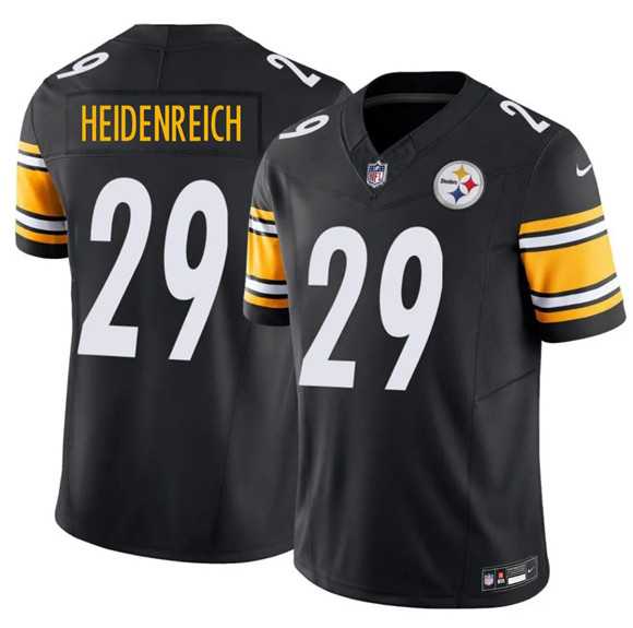 Mens Pittsburgh Steelers #29 Eli Heidenreich Black 2026 Draft F.U.S.E. Vapor Limited Stitched Jersey Dzhi