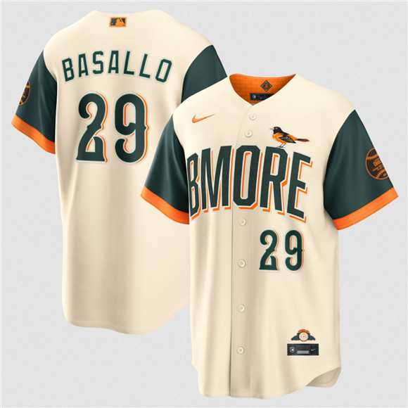 Mens Baltimore Orioles #29 Samuel Basallo Natural 2026 City Connect Stadium Stitched Jersey Dzhi