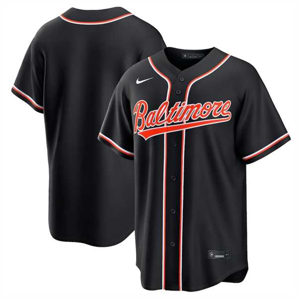Mens Baltimore Orioles Blank Black Out Stitched Jersey Dzhi->baltimore orioles->MLB Jersey