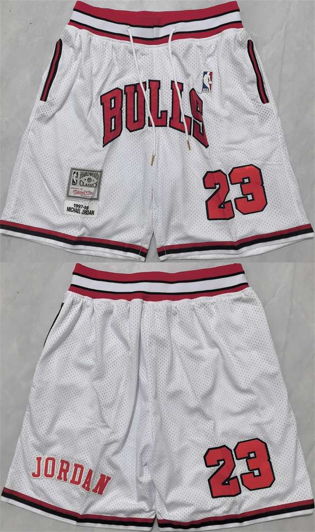 Mens Chicago Bulls #23 Michael Jordan Black Shorts (Run Small)
