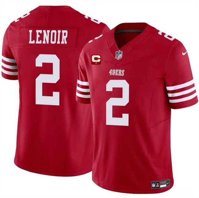 Mens San Francisco 49ers #2 Deommodore Lenoir Red 2025 F.U.S.E. With 1-Star C Patch Vapor Untouchable Limited Stitched Jersey Dzhi