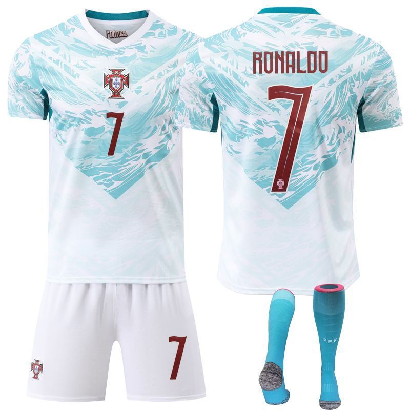 Men 2026 World Cup National Team Portugal away Green #7 Ronaldo Soccer Jersey->->