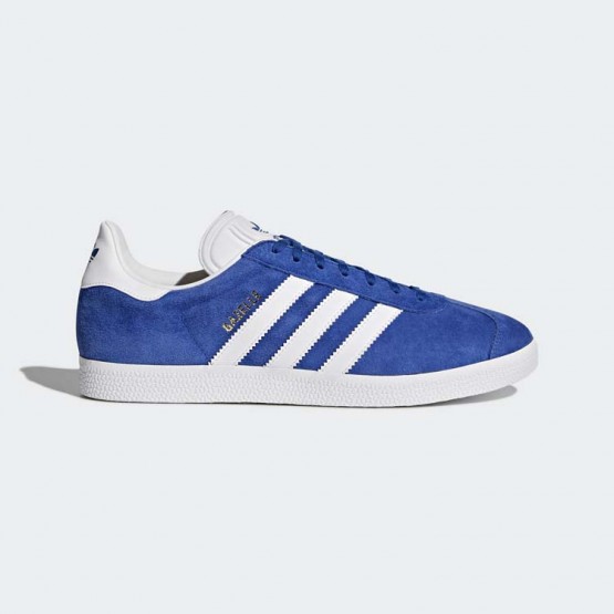 Mens Collegiate Royal/White/Gold Metallic Adidas Originals Gazelle Shoes 115HIZAQ->Adidas Men->Sneakers