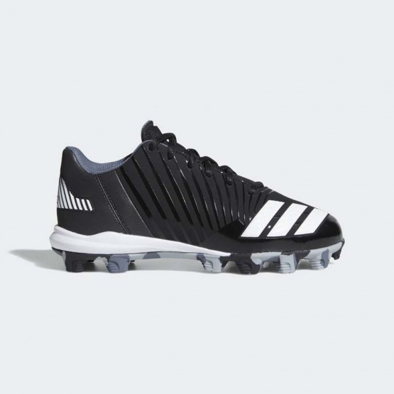 Kids Core Black/White/Onix Adidas Icon Molded Cleats Baseball Shoes 118IMUVK