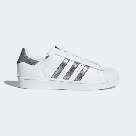 Womens White/Black/Core Black Adidas Originals Superstar Shoes 123TPFBZ