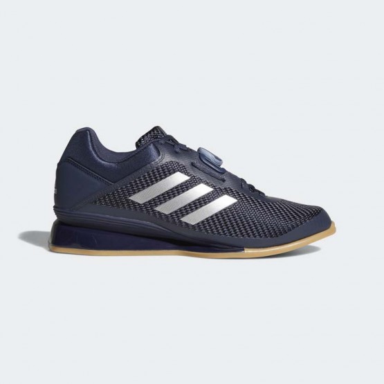 Mens Trace Blue/Metallic Silver Adidas Leistung 16 2.0 Weightlifting Shoes 135NQMET->Adidas Men->Sneakers