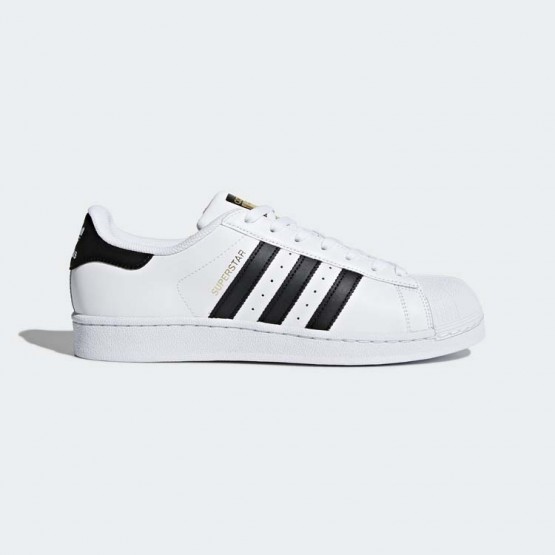 Mens White/Core Black Adidas Originals Superstar Shoes 136HGXPS