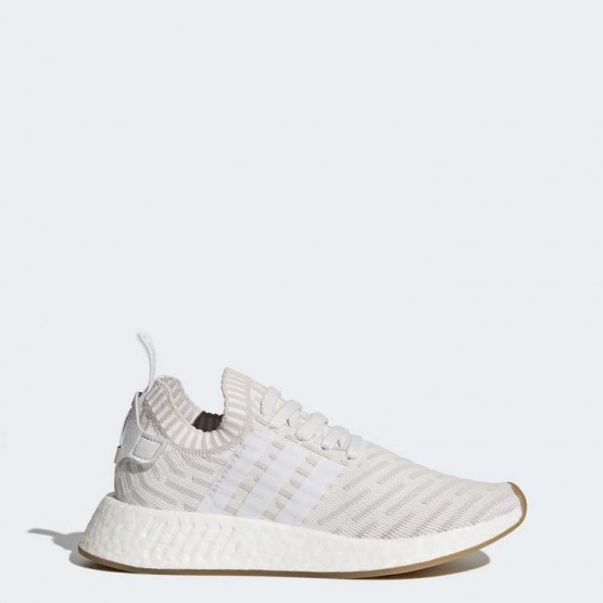 Womens White/Shock Pink Adidas Originals Nmd_r2 Primeknit Shoes 148SOCGB->Adidas Women->Sneakers