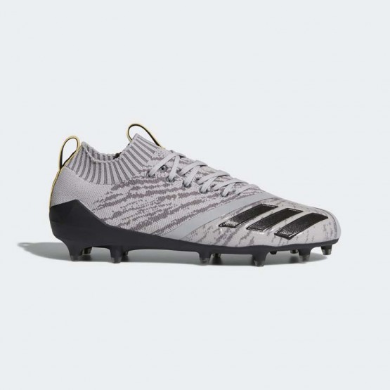 Mens Grey/Core Black/Vivid Yellow Adidas Adizero 5-star 7.0 Primeknit Cleats Football Cleats 165KXYRZ->Adidas Men->Sneakers