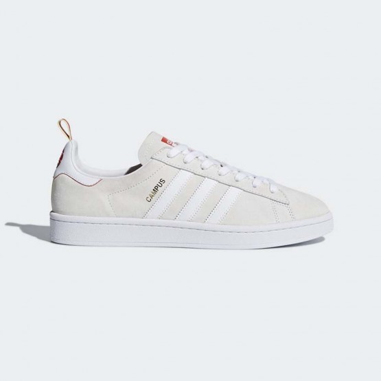 Mens White/Scarlet Adidas Originals Campus Cny Shoes 179GERAB->Adidas Men->Sneakers