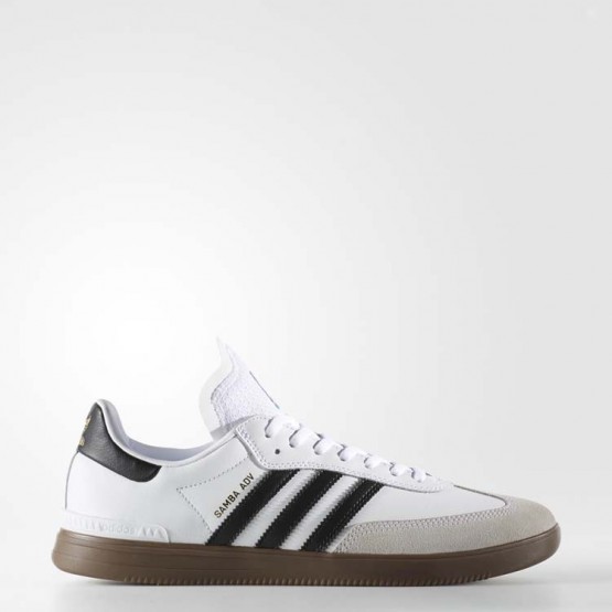 Mens White/Core Black Adidas Originals Samba Adv Shoes 211WZDLJ