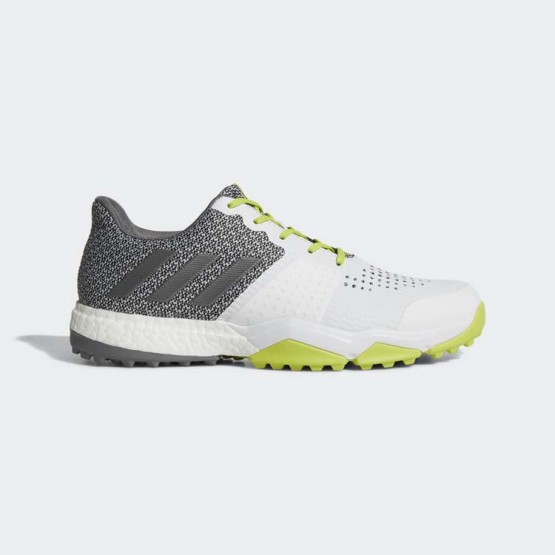 Mens White/Semi Solar Yellow Adidas Adipower S Boost 3 Golf Shoes 214YMJKX->Adidas Men->Sneakers