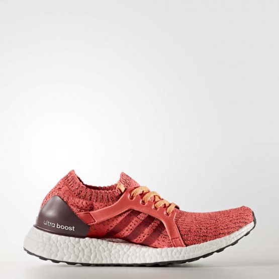 Womens Easy Coral/Maroon/Glow Orange Adidas Ultraboost X Running Shoes 279MKCXS->Adidas Women->Sneakers