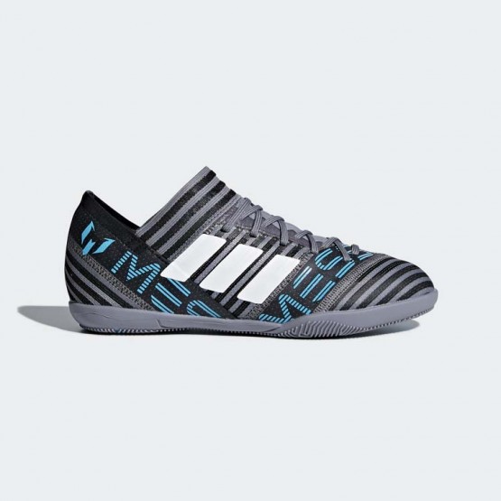 Kids Grey/White/Black Adidas Nemeziz Messi Tango 17.3 Indoor Soccer Cleats 281QFAOL->Adidas Kids->Sneakers