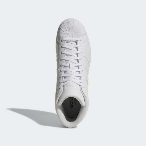 Mens White/Metallic Gold Adidas Originals Pro Model Shoes 282LMZXE